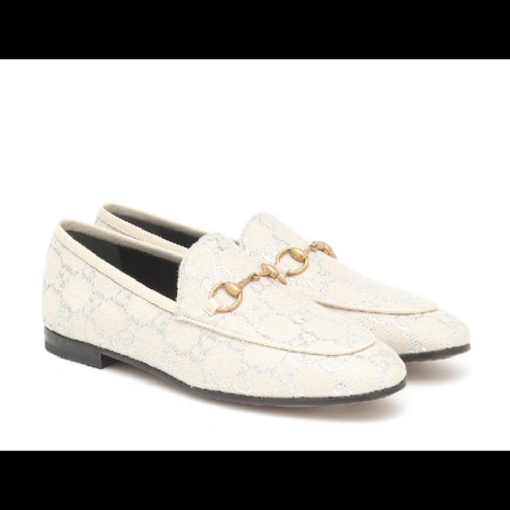Gucci loafer woman size 40 Beautifulllll white loafer